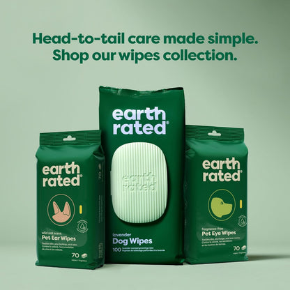 Earth Rated Unscented Pet Grooming Wipes 100 Pack