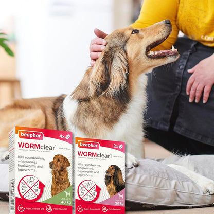 Beaphar Wormclear Dogs Up To 40kg 4 Tablets