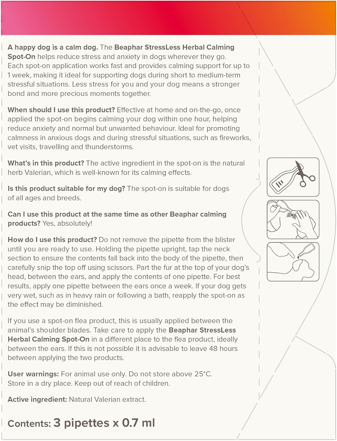 Beaphar Stressless Herbal Calming Spot-On For Dogs & Puppies 3 Weeks Cover