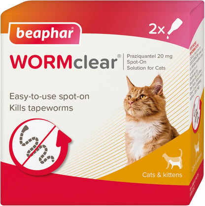 Beaphar Worm Clear Cat Spot On Treatment 2 Tubes