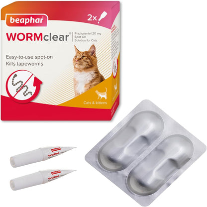 Beaphar Worm Clear Cat Spot On Treatment 2 Tubes