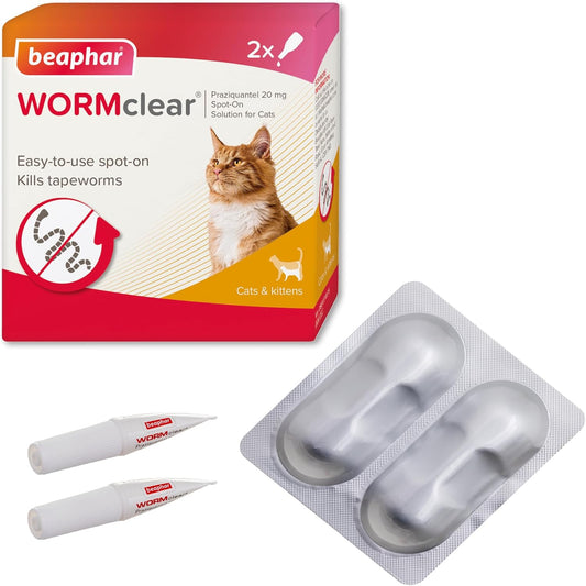 Beaphar Worm Clear Cat Spot On Treatment 2 Tubes