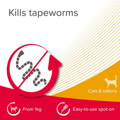 Beaphar Worm Clear Cat Spot On Treatment 2 Tubes