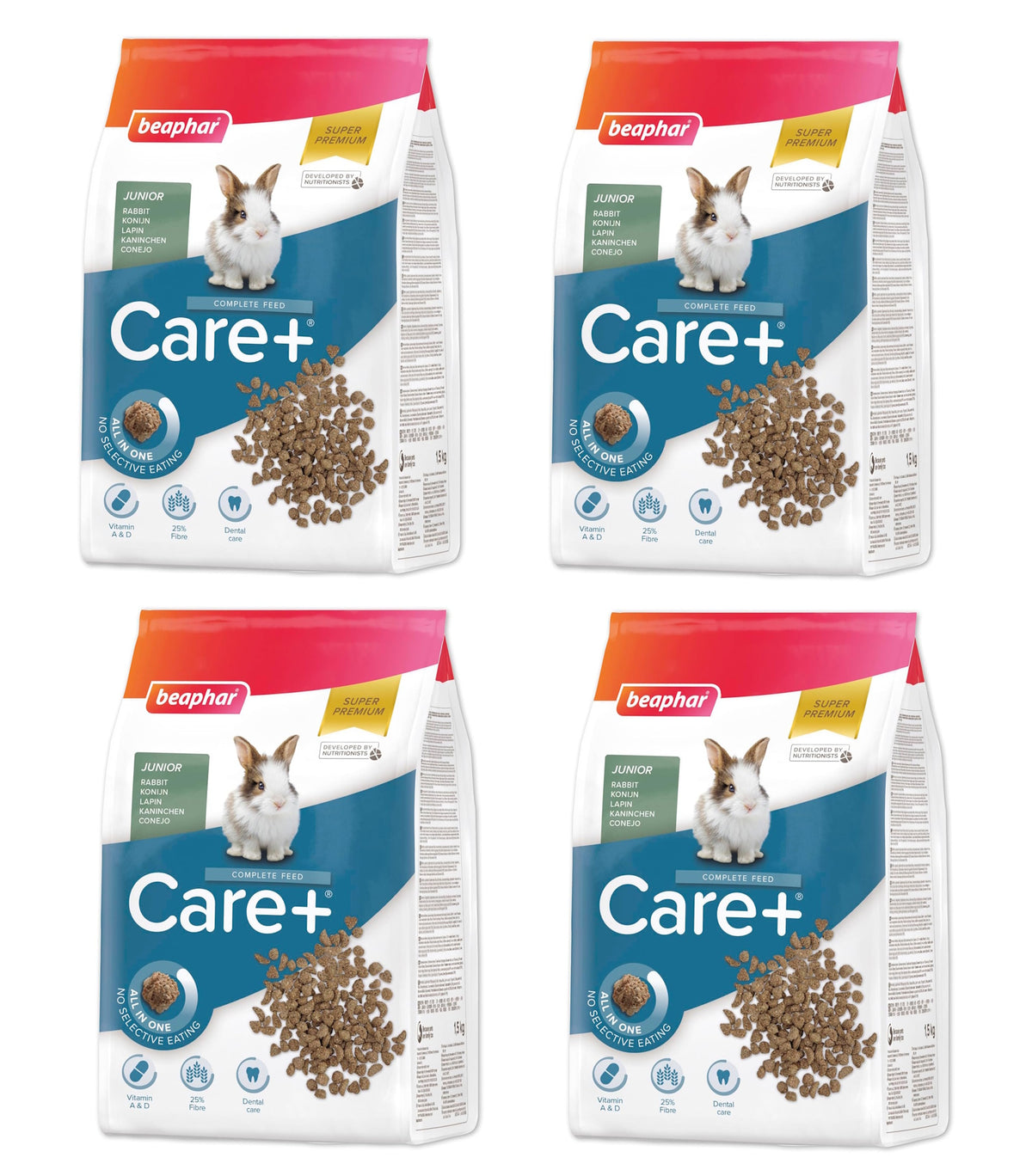 Beaphar Care Plus Junior Rabbit Food 1.5kg Super Premium Nuggets