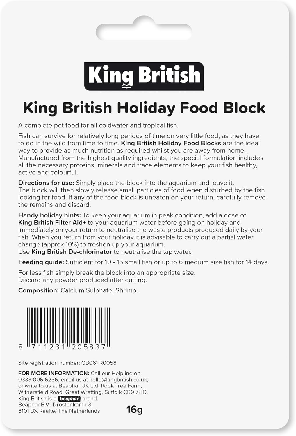 King British Holiday Food Block 16g