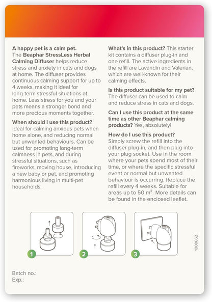 Beaphar Stressless Starter Plug In Diffuser For Cats & Dogs 30ml