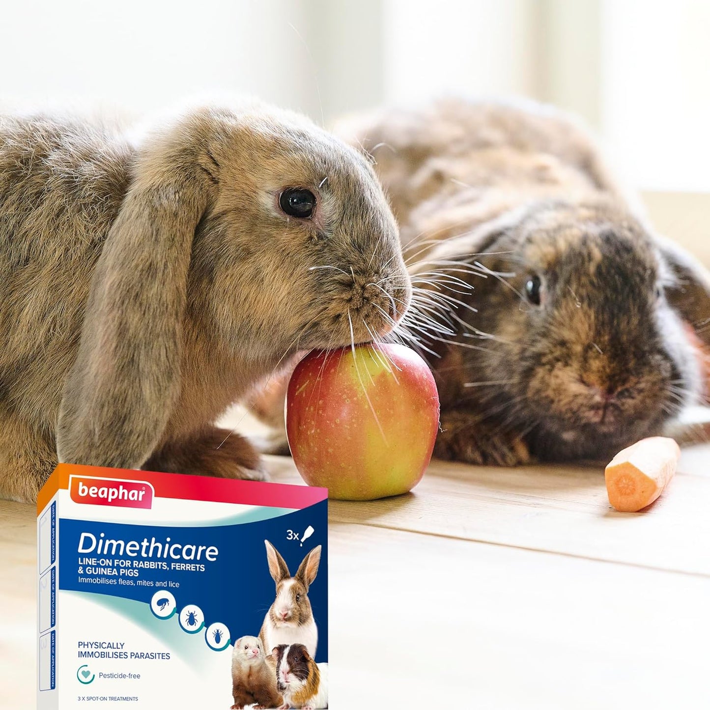 Beaphar Dimethicare Line-On For Rabbits, Ferrets & Guinea Pigs 3 Treatments
