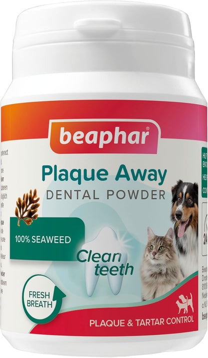 Beaphar Plaque Away Dental Powder For Pets 80g