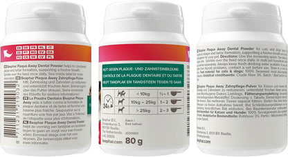 Beaphar Plaque Away Dental Powder For Pets 80g