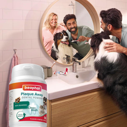 Beaphar Plaque Away Dental Powder For Pets 80g