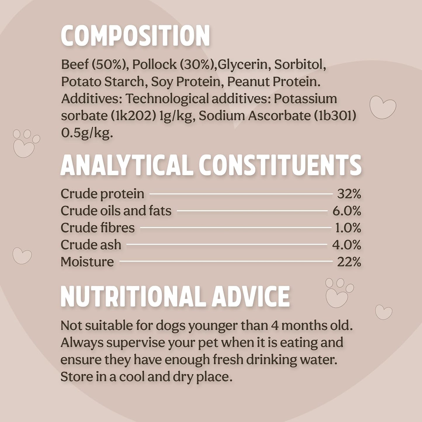 Pets Unlimited Steak Bites With Beef & Cod 100g