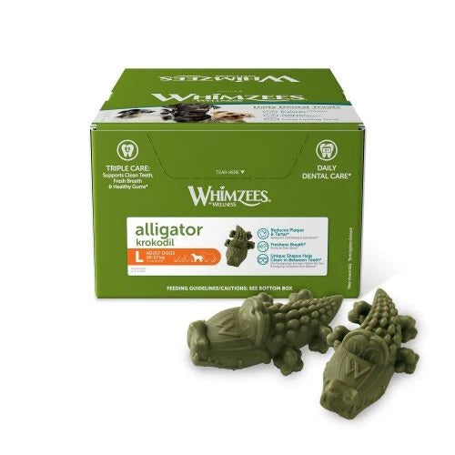 Whimzees Alligator Large Bulk Box Of 30