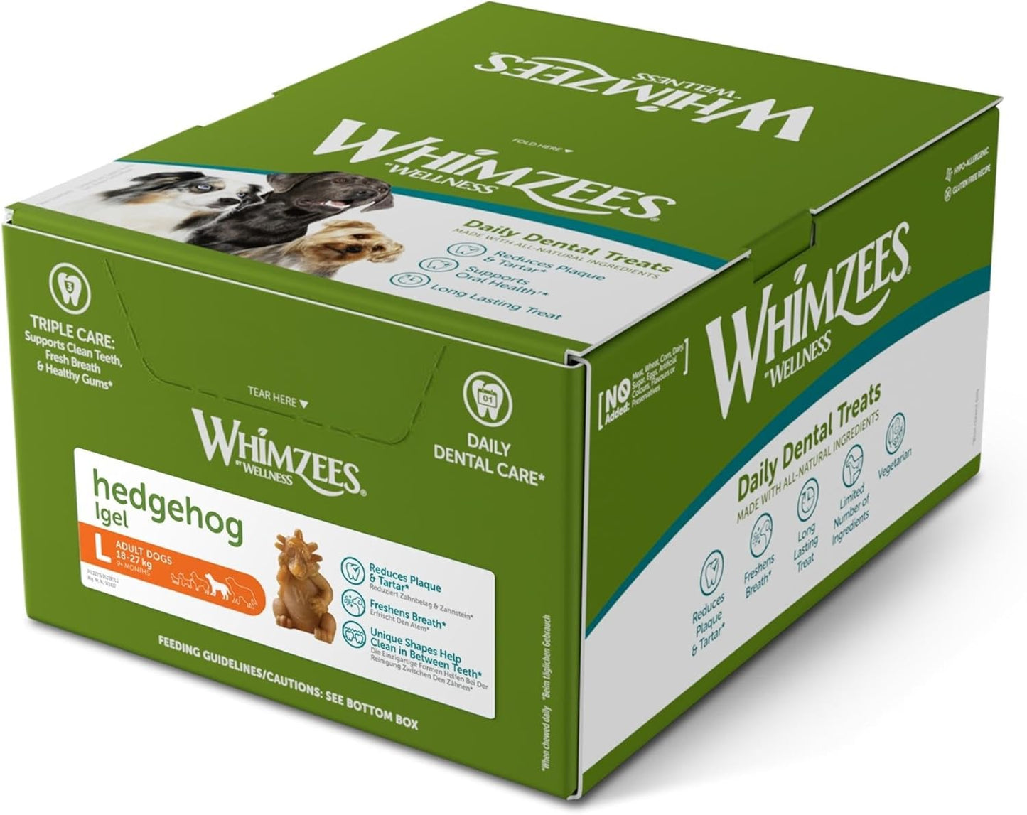Whimzees Hedgehog Large Bulk Box of 30