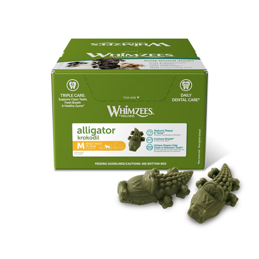 Whimzees Alligator Medium Bulk Box Of 65
