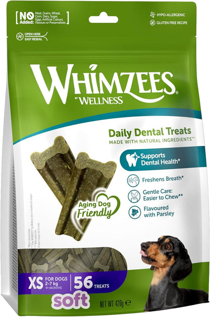 Whimzees  Soft Value Bag Extra Small Dog 56 Pack