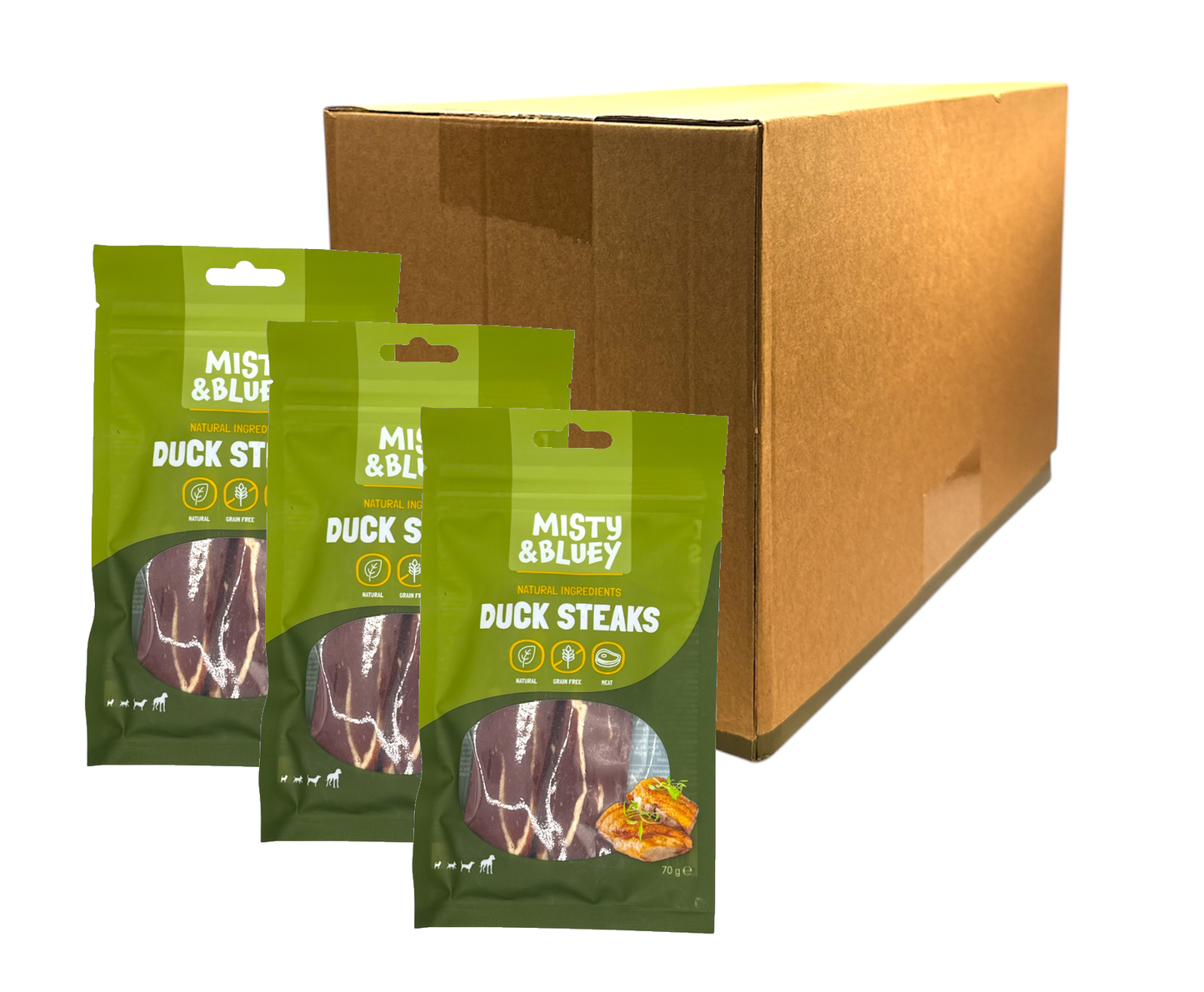 Misty & Bluey Duck Steaks Chew Treats 70g