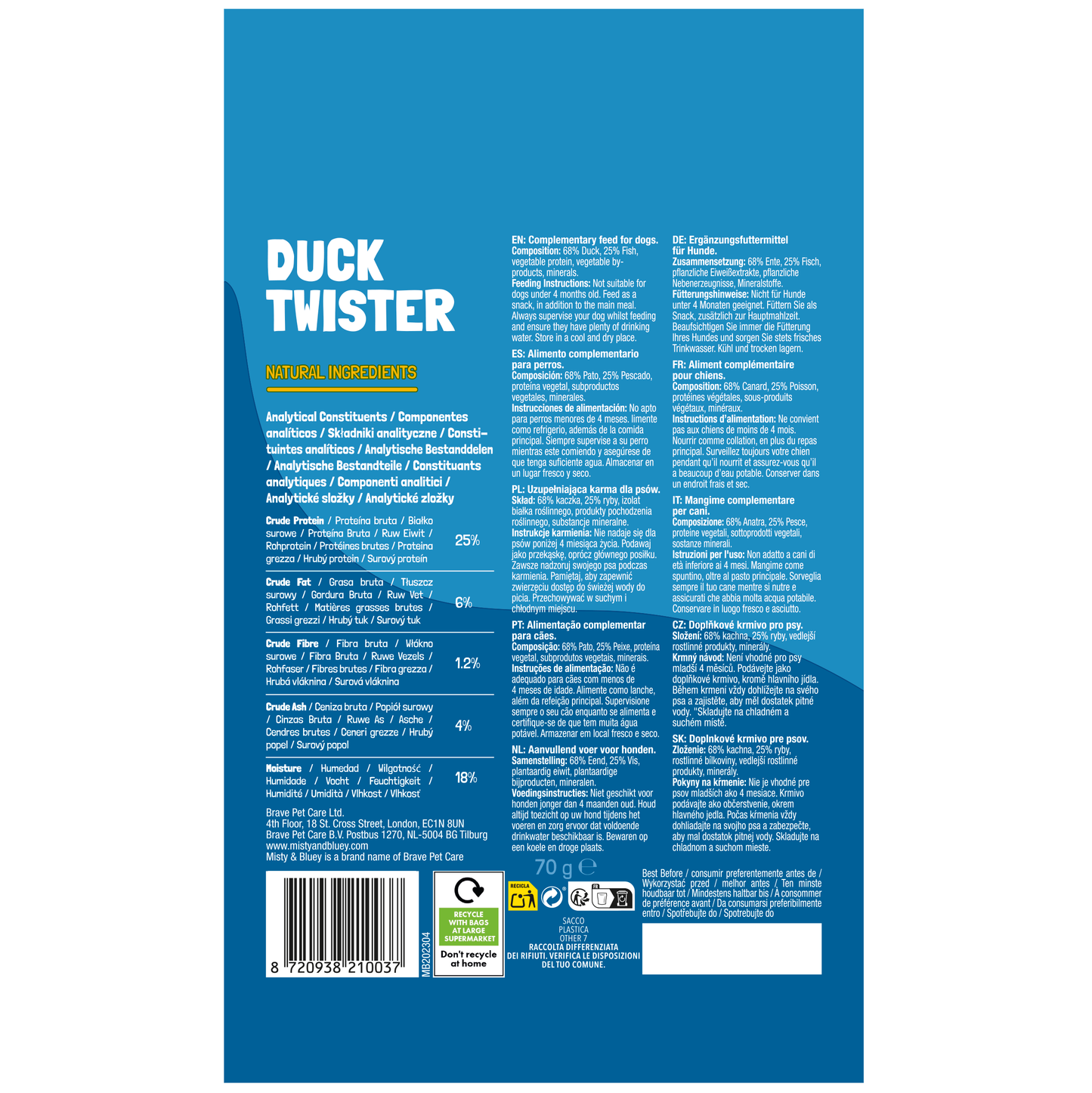 Misty & Bluey Duck Twister 70g