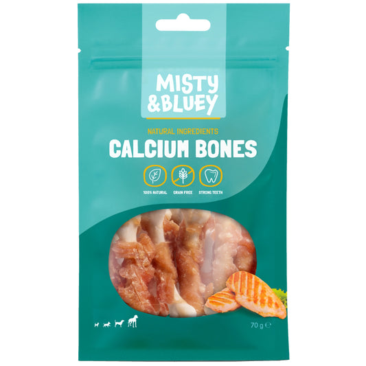Misty & Bluey Calcium Bones Dog Treats 70g