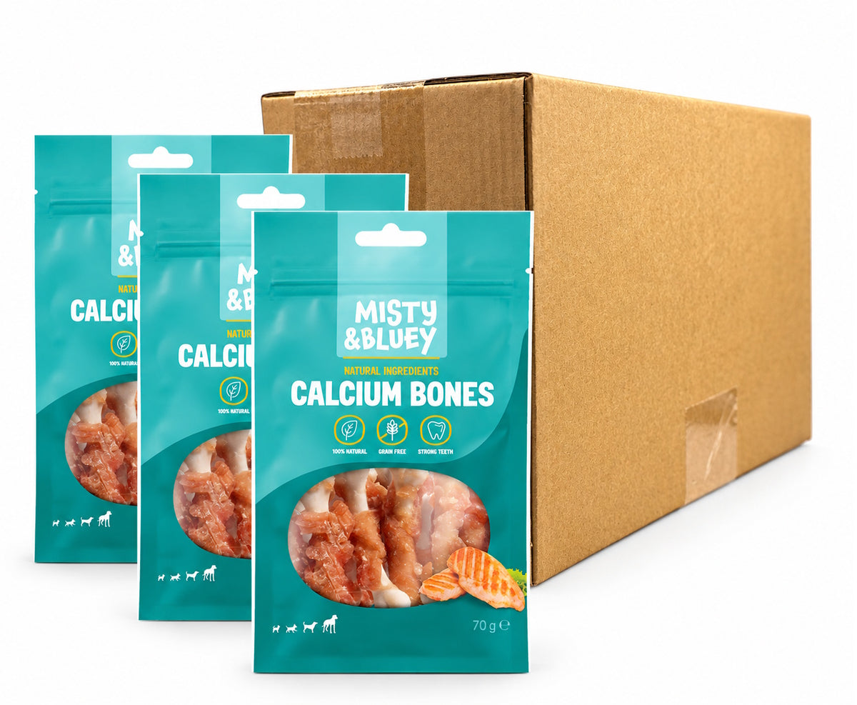 Misty & Bluey Calcium Bones Dog Treats 70g