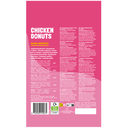 Misty & Bluey Chicken Donuts Dog Chew Treats 70g