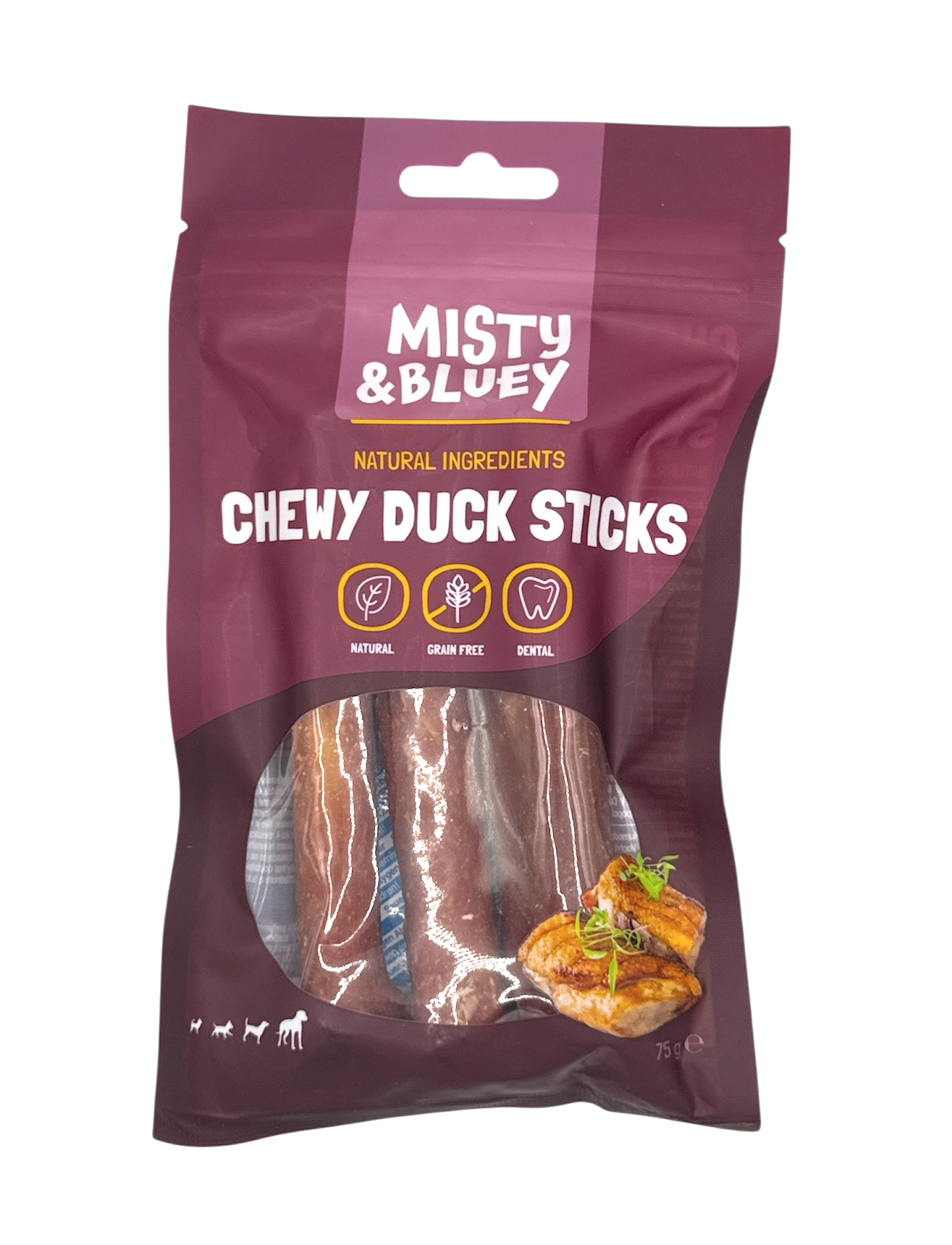 Misty & Bluey Chewy Duck Sticks 75g