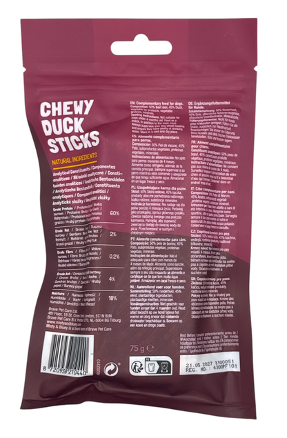 Misty & Bluey Chewy Duck Sticks 75g