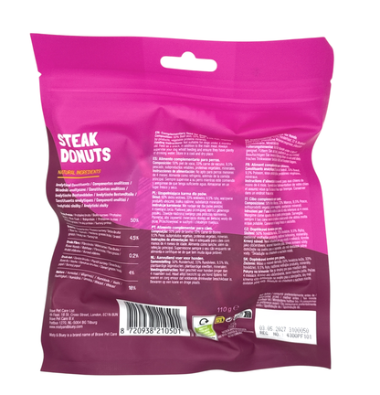 Misty & Bluey Steak Donut Dog Chew Treat 110g
