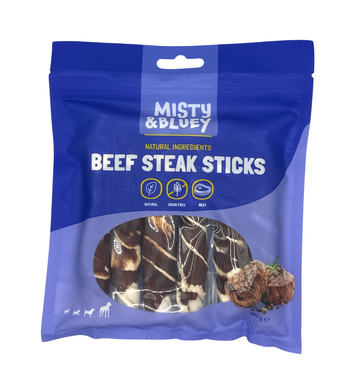 Misty & Bluey Beef Steak Sticks 180g