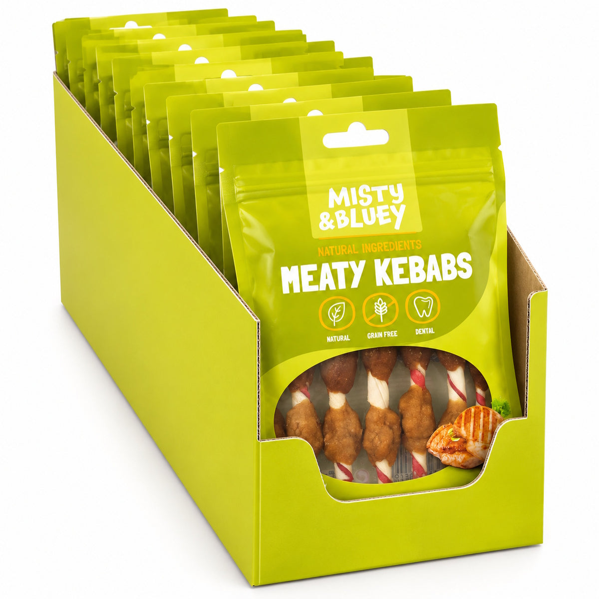 Misty & Bluey Delicious Meaty Kebabs 150g