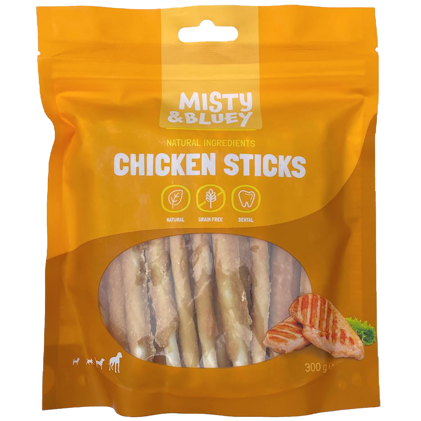 Misty & Bluey Chicken Sticks 300g