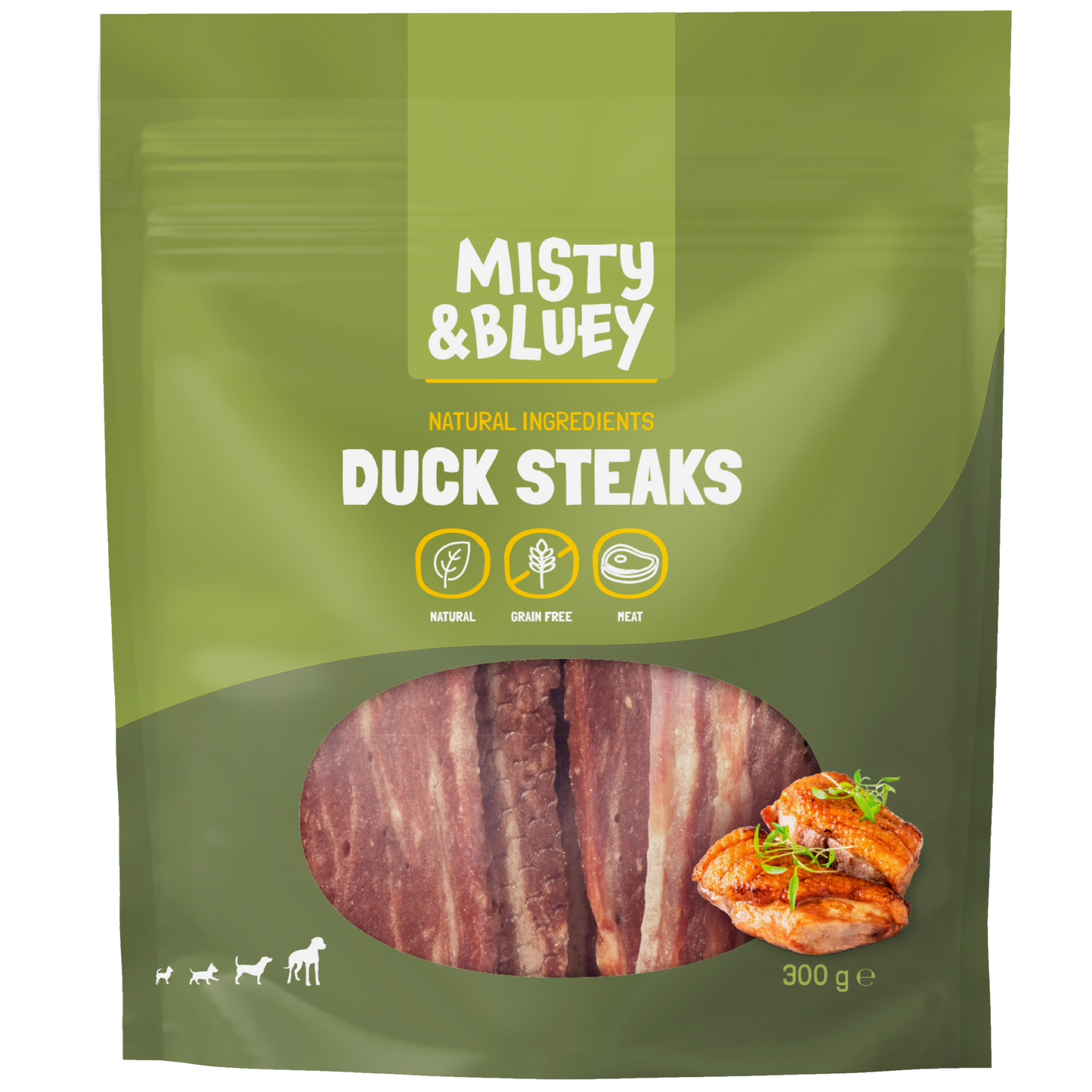 Misty & Bluey Duck Steaks 300g