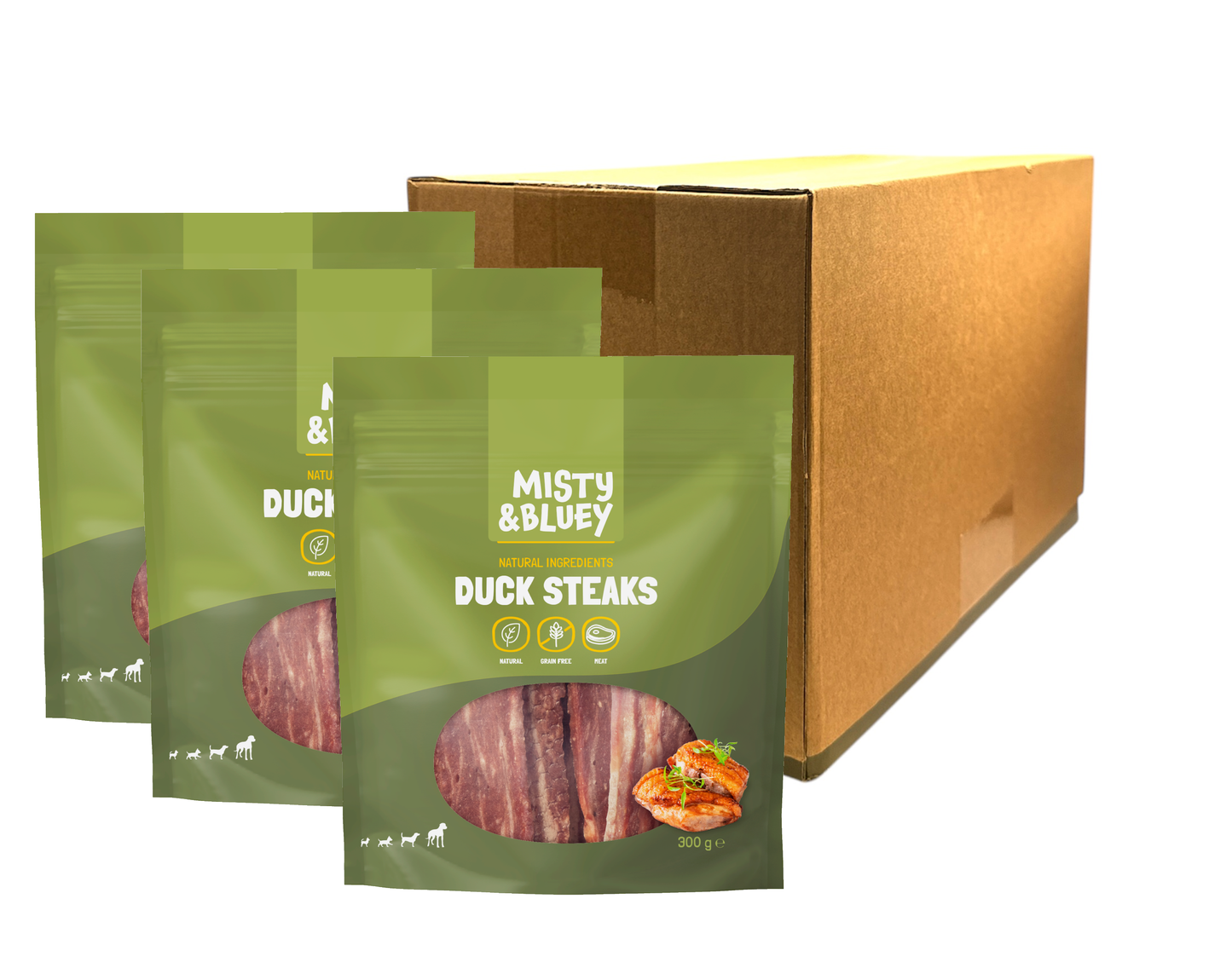 Misty & Bluey Duck Steaks 300g