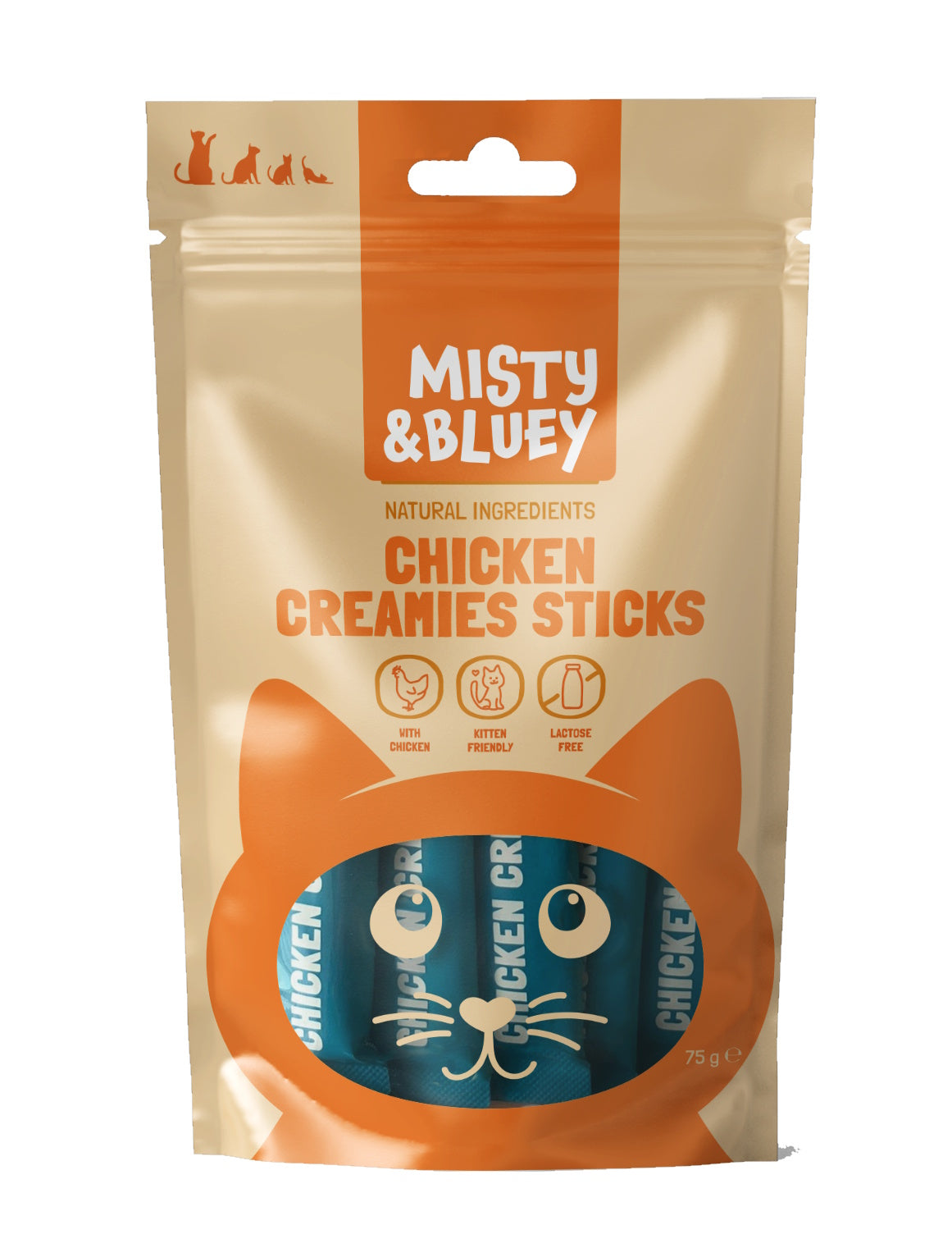 Misty & Bluey Chicken Creamies Sticks 75g