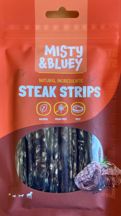 Misty & Bluey Steak Strips 70g