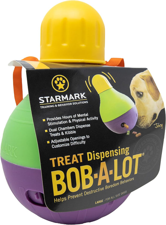 Starmark Bob A Lot Treat Dispenser Dog Toy Large