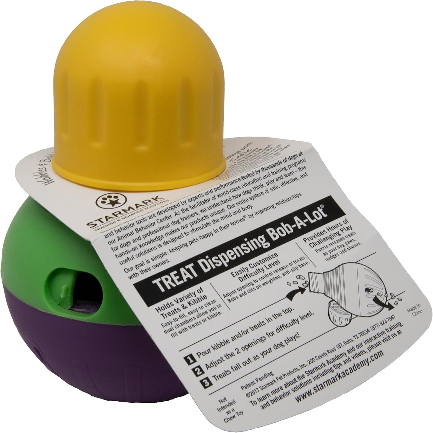 Starmark Bob A Lot Treat Dispenser Dog Toy Small