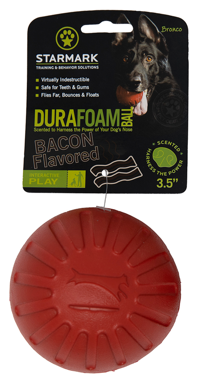 Starmark Fantastic Durafoam Large Bacon Ball Dog Toy