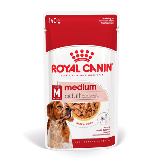 Royal Canin Dog Medium Adult Chunks In Gravy 140g
