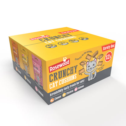 Daily Eats Crunchy Cat Cushions Variety Box (12 x 60g Bags)