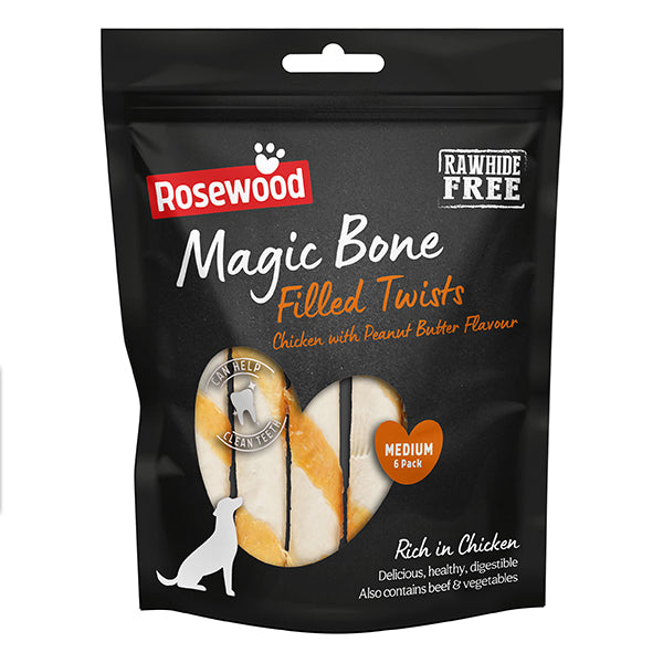 Rosewood Magic Filled Chicken Twists With Peanut Butter 195g 6pcs