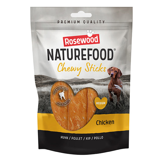 Rosewood Naturefood Chewy Chicken Sticks Medium 4 Pieces 100g