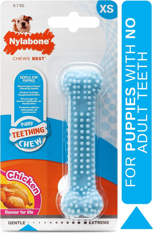 Nylabone Puppy Teething Bone Blue X Small