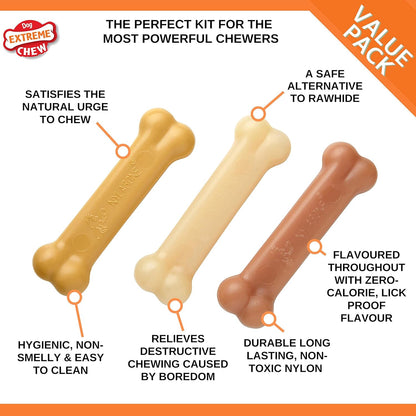 Nylabone Extreme Triple Value Pack Small Dog
