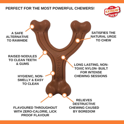 Nylabone Wishbone Bison Large Hold & Chew