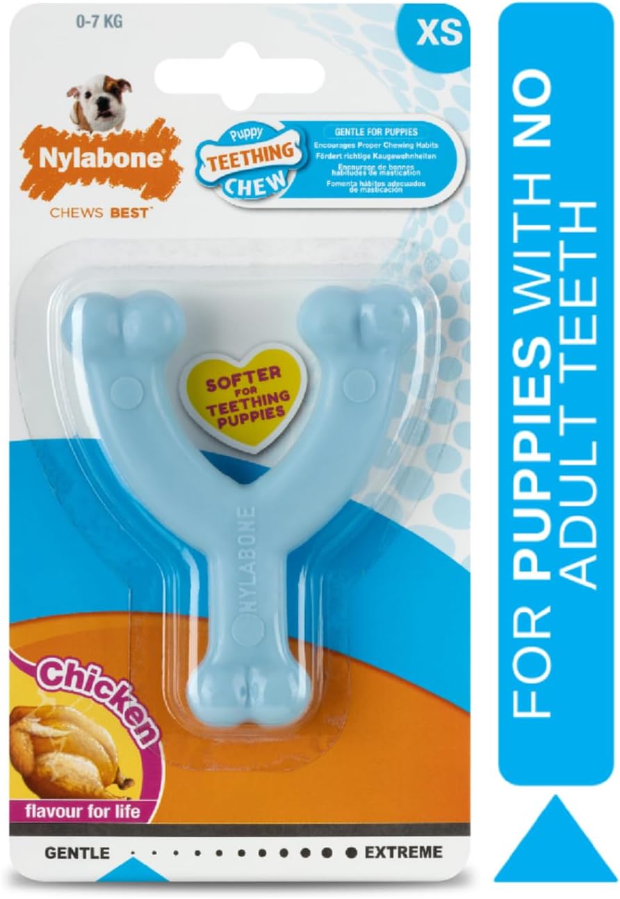 Nylabone Puppy Wishbone Blue X Small