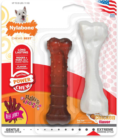 Nylabone Extreme Twin Pack Beef Jerky & Chicken Small Up to 11Kg