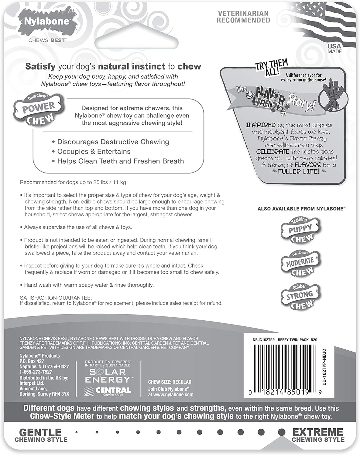 Nylabone Extreme Twin Pack Beef Jerky & Chicken Small Up to 11Kg