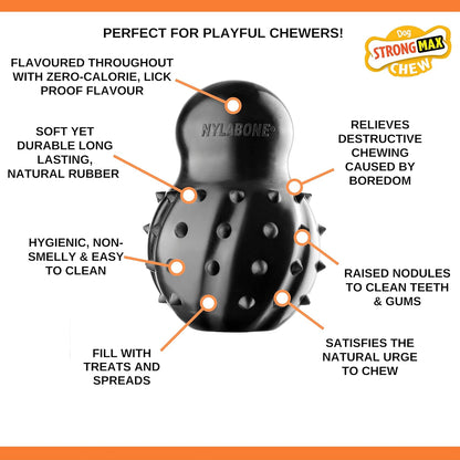 Nylabone Medium Ultimate Black Cone Beef Flavour