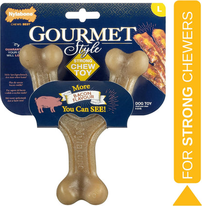 Nylabone Gourmet Style Wishbone Large - Bacon
