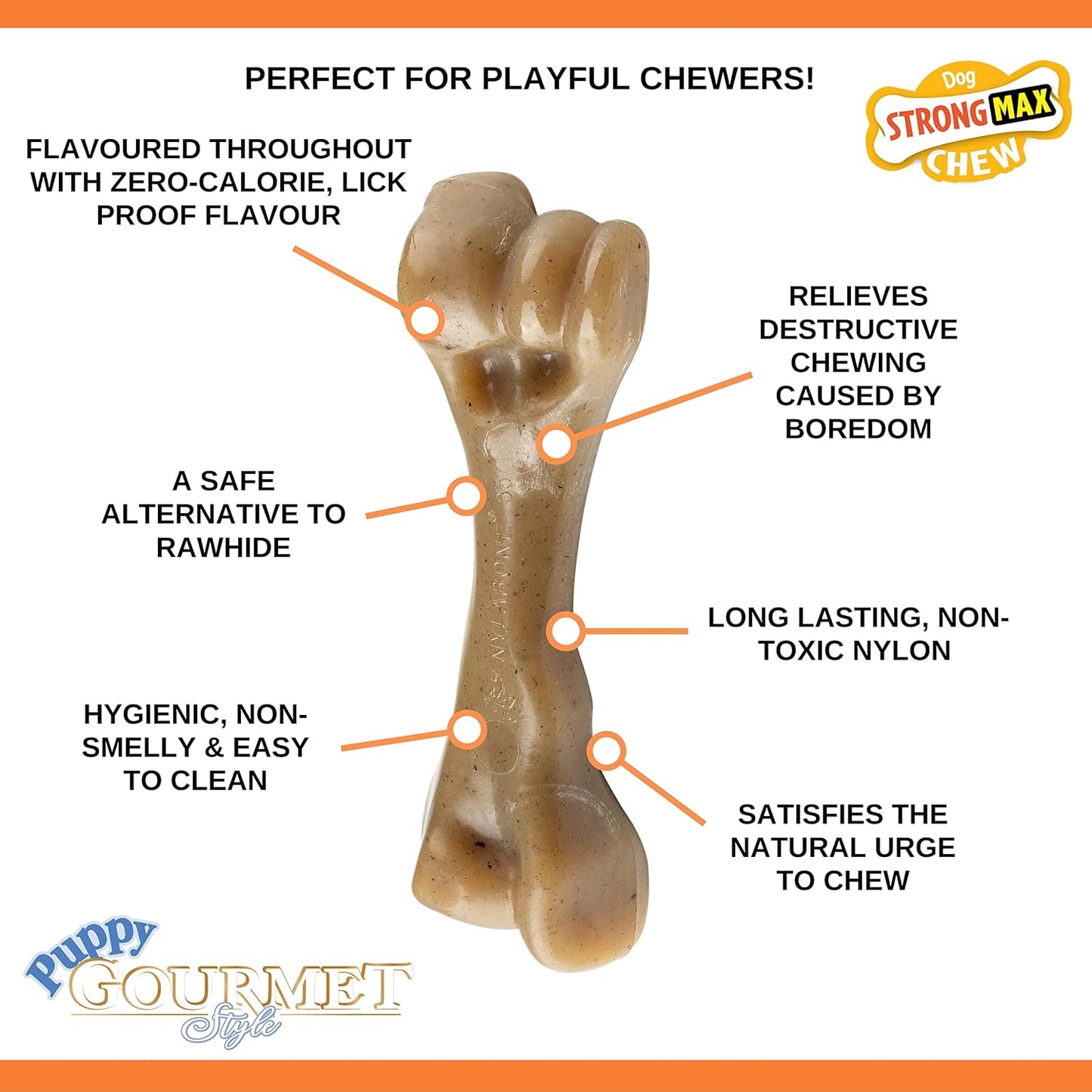 Nylabone Gourmet Puppy Gourmet Femur Bacon
